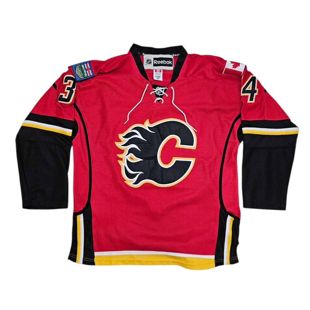 Calgary Flames Kiprusoff 34 Reebok Edge Jersey Size 48